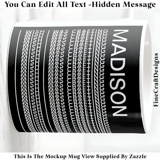 I Wish I Was Crafting & Name Hidden Message 090W Kaffeetasse