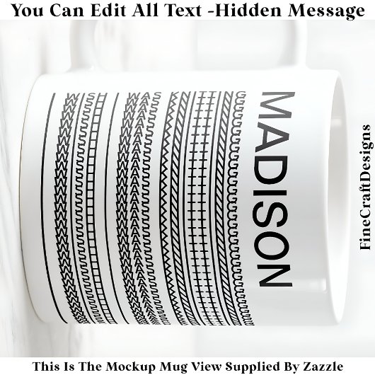 I Wish I Was Knitting & Name Hidden Message 092B  Kaffeetasse