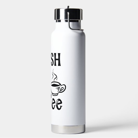 I Wish This Was Coffee" - Funny Typography Trinkflasche (Links)