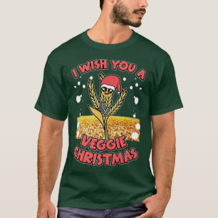 I Wish You A Veggie Christmas Vegetarian Vegan Chr T-Shirt