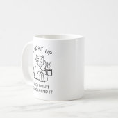 I woke up and I don't recommend it funny cat Kaffeetasse (Vorderseite Links)