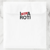 " I Woll A Roti" (rot) Runder Aufkleber (Tasche)