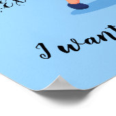 "I WOLL TO GO FISCHING" Jungs Fischen Poster (Ecke)