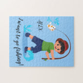 "I WOLL TO GO FISCHING" Jungs Fischen Puzzle (Horizontal)