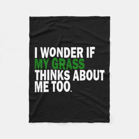 I Wonder If My Gr Thinks About Me Too Funny Plant  Fleecedecke (Vorderseite)