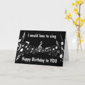 I WON'T SING TO SAVE YOUR EARS **BIRTHDAY CARD** KARTE (Gelbe Blume)