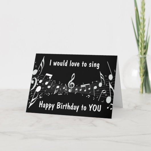 I WON'T SING TO SAVE YOUR EARS **BIRTHDAY CARD** KARTE (Vorderseite)