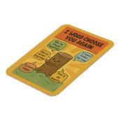 I Wood Choose You Again - Funny 5th Anniversary Pu Magnet (Linke Seite)