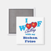 I Woof Bichon Frise Magnet (Vorderseite/Rückseite)