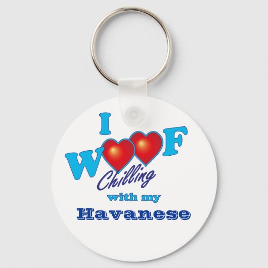 I Woof Havanese Schlüsselanhänger (Vorderseite)