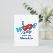 I Woof Newfie Postkarte (Stehend Vorderseite)