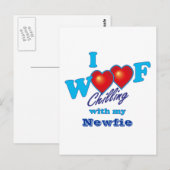 I Woof Newfie Postkarte (Vorne/Hinten)