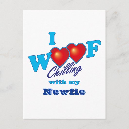 I Woof Newfie Postkarte (Vorderseite)