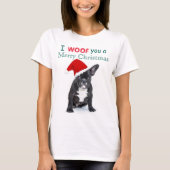 "I Woof You a Frohe Christmas" T-Shirt (Vorderseite)