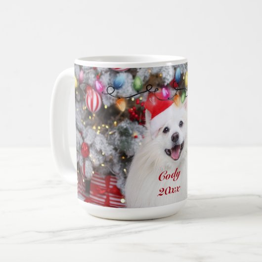 I Woof You A Frohe Weihnachten Personalisierten Hu Kaffeetasse (Vorderseite Links)