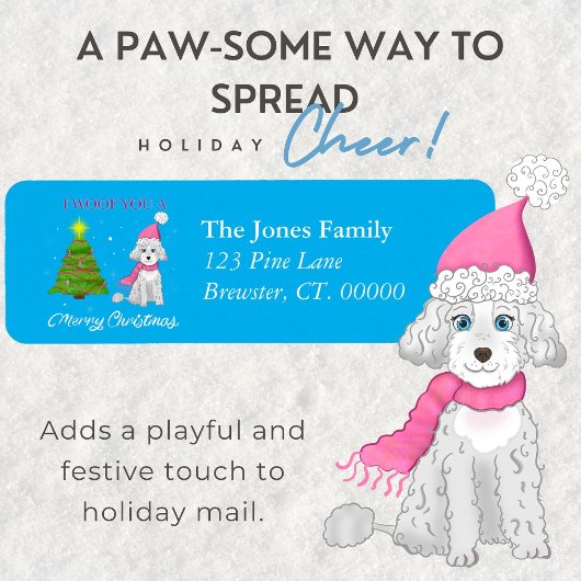 I Woof you a fröhlich Christmas Niedlich Poodle Ho