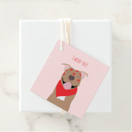 I Woof you American Bulldog Kiss Marks Geschenkanhänger