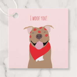 I Woof you American Bulldog Kiss Marks Geschenkanhänger