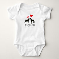 I Woof You - Boxer Hundeshirt für Babys