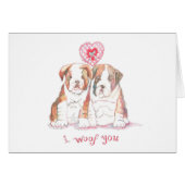 I Woof You Card (Vorderseite (Horizontal))