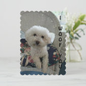 I Woof You Card Feiertagskarte (Stehend Vorderseite)