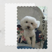 I Woof You Card Feiertagskarte (Vorne/Hinten)
