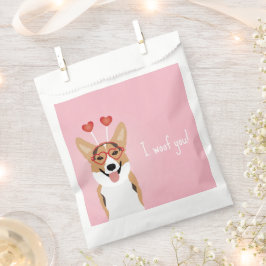 I Woof You Corgi Dog Valentinstag Geschenktütchen