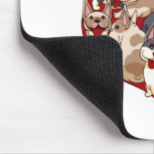 I Woof You French Bulldog Dog Heart Shape Valentin Mousepad (Ecke)