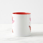 I Woof You Niedlich Dackel Hund Red Heart Balloons Tasse (Zentrum)