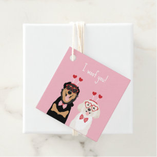 I Woof You Valentine Dog Rottweiler Maltipoo Puppy Geschenkanhänger