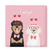 I Woof You Valentine Dog Rottweiler Maltipoo Puppy
