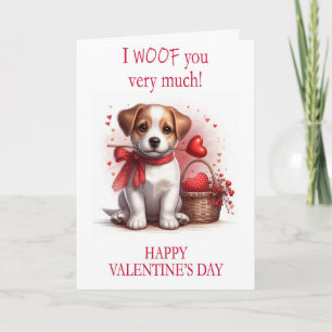 I Woof you Valentine's Day Puppy Dog Feiertagskarte