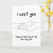 I Woof you Vatertag Card from Dog Karte (Gelbe Blume)