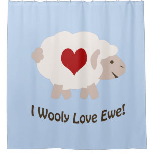 I Wooly Liebe Ewe Duschvorhang