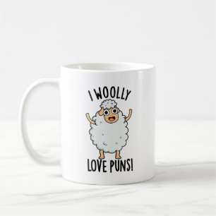 I Wooly Liebe Puns Funny Sheep Puff Kaffeetasse