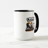I Work For My Dog Funny Design  Tasse (VorderseiteRechts)
