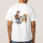 I Work Hard So My Cat Can Have a Better Life T-Shirt (Rückseite)