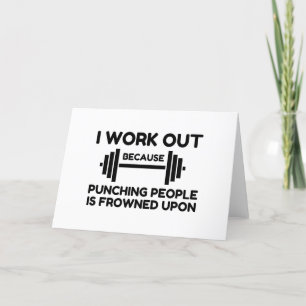 I Work Out Feiertagskarte