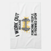 I Work Out Geschirrtuch (Vertikal)