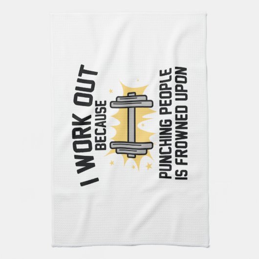 I Work Out Geschirrtuch (Vertikal)