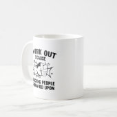 I Work Out Kaffeetasse (Vorderseite Links)