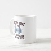 I Work Out Kaffeetasse (Vorderseite Links)
