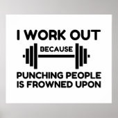 I Work Out Poster (Vorne)