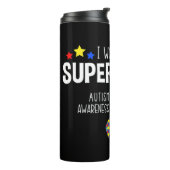 I Work With Superheroes -- Autism Awareness -- Emb Thermosbecher (Nach links gedreht)
