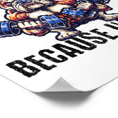 I Workout Because I'm Ugly Motivational  Poster (Ecke)