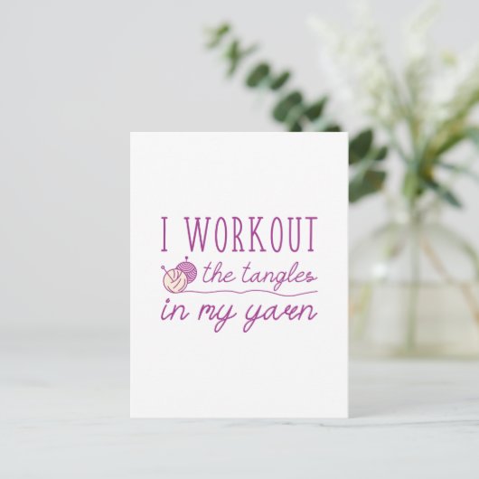 I Workout Postkarte (Stehend Vorderseite)