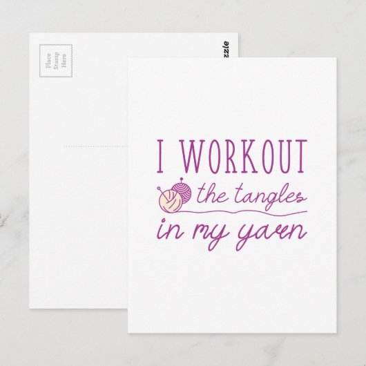 I Workout Postkarte (Vorne/Hinten)