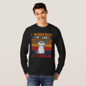 I workout So I Can Eat Garbage Raccoon Gym T-Shirt (Vorne ganz)