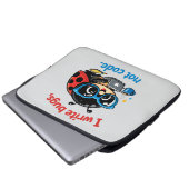 I write bugs, not code. laptopschutzhülle (Vorne Knopf)