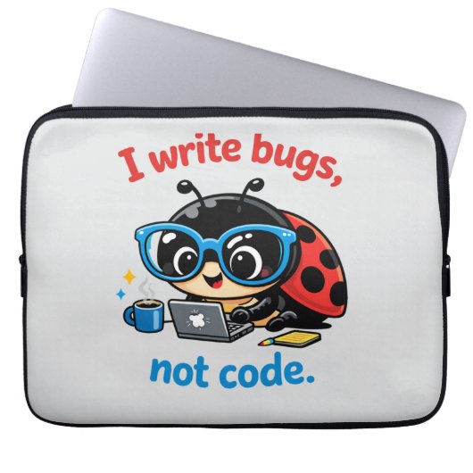 I write bugs, not code. laptopschutzhülle (Vorderseite)